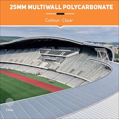 25mm Multiwall Polycarbonate Sheets Clear