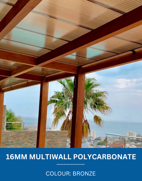 16mm Multiwall Polycarbonate Sheets Bronze