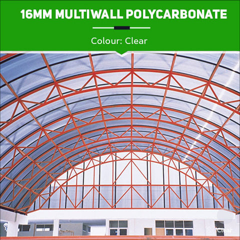 16mm Multiwall Polycarbonate Sheets Clear