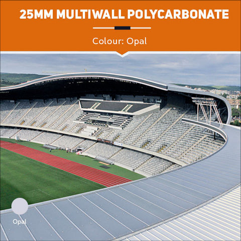 25mm Multiwall Polycarbonate Sheets Opal