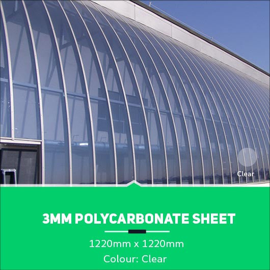 3mm Polycarbonate Sheets Clear UV - Main Image